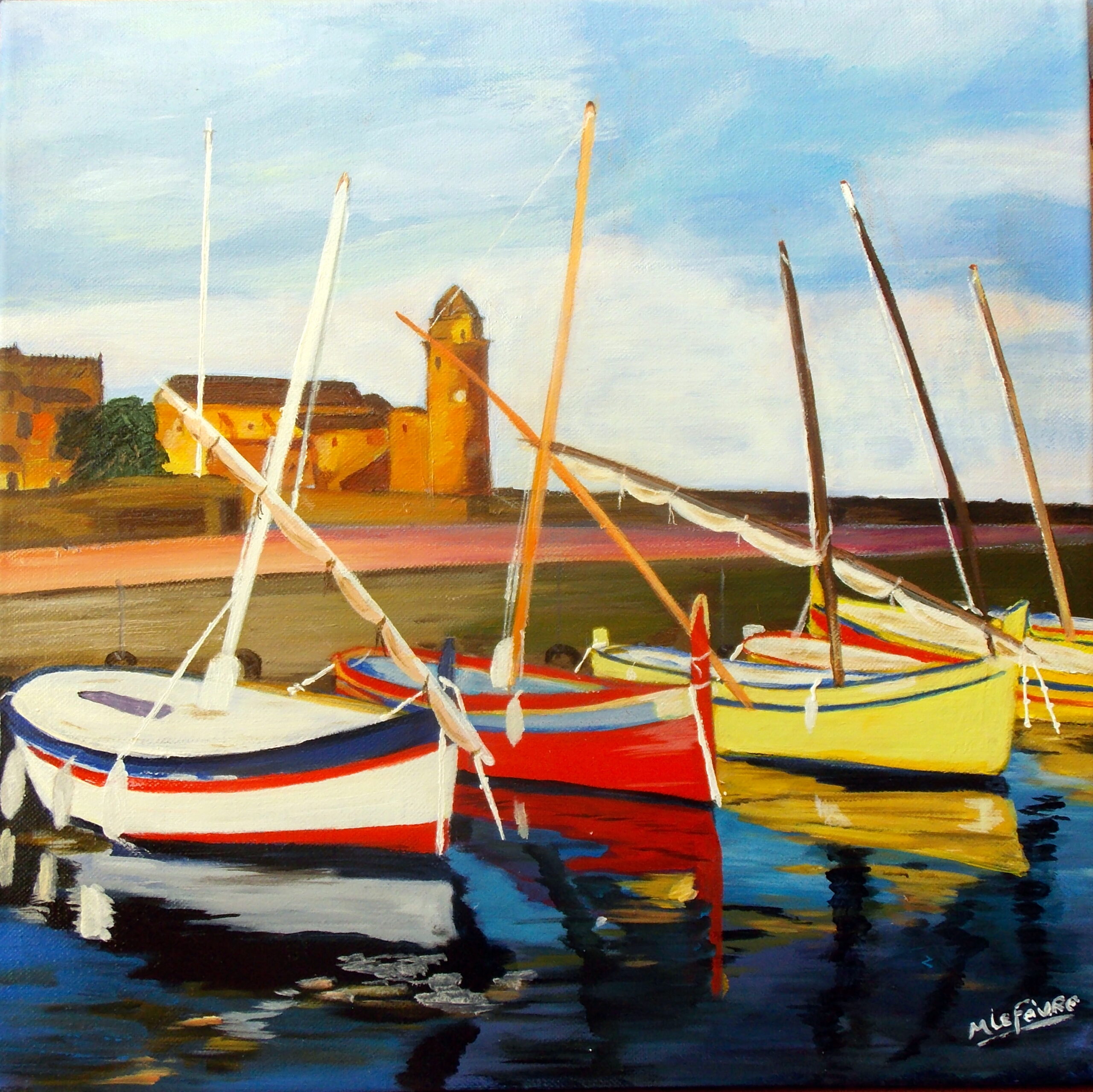 Port de Collioures  40 x 40  (VENDU)